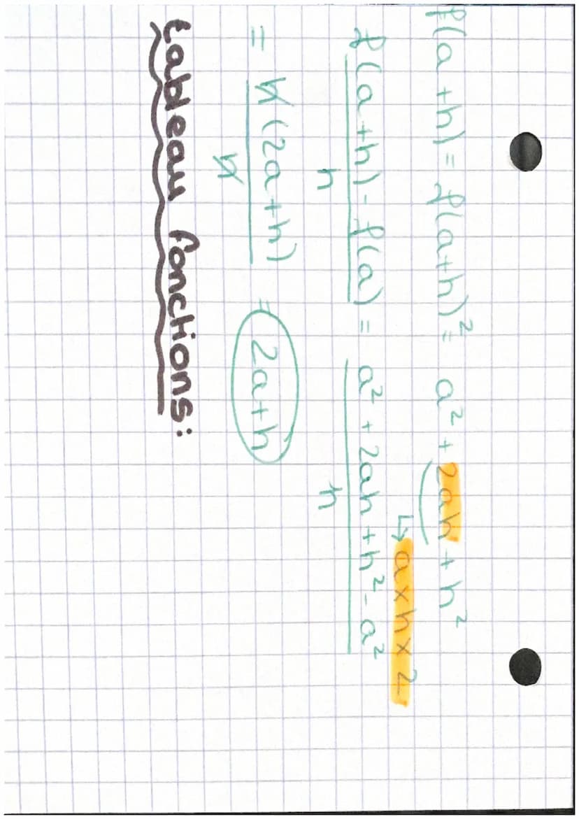 مشمسة
ins
Dérivation:
taux variation: f(b) f(a)
b- a
nb dérivé: ho
on écrit. f'(a) lim f(a+h)-f(a).
n-o
h
2
Texemple= x² - 4x
calculer f(3)
