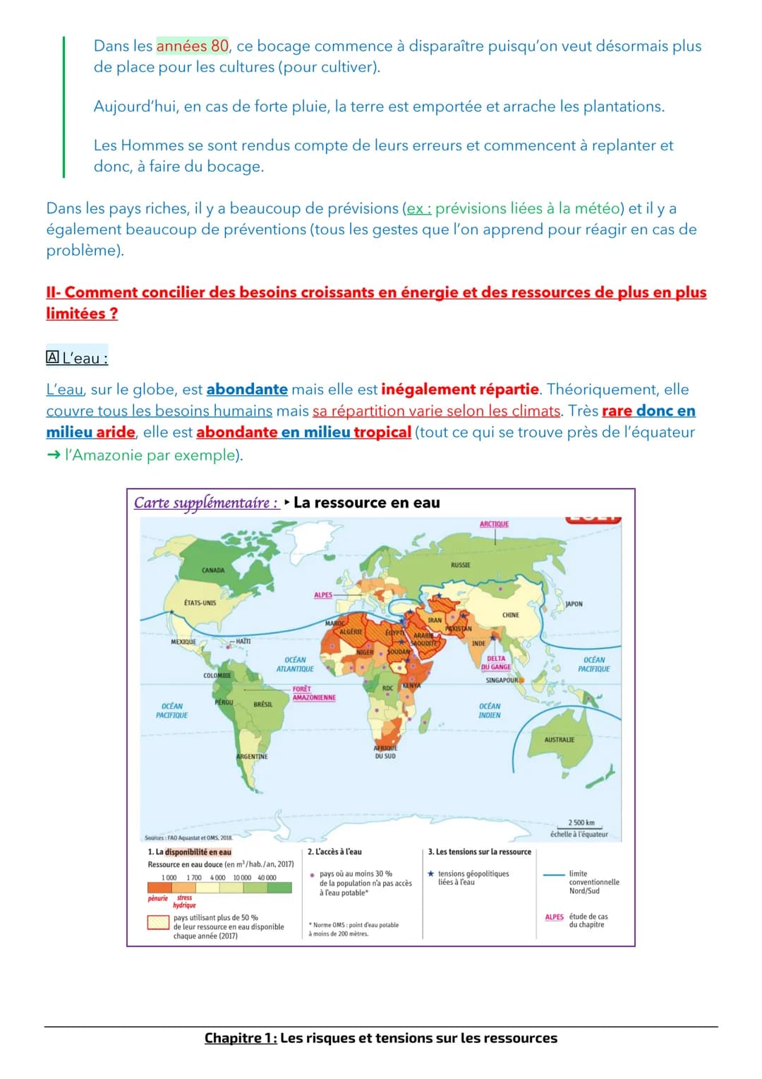 Chapitre 1: Risques et tensions sur les ressources
Les sociétés du XXIème siècle restent vulnérables. En effet, les catastrophes et les dérè