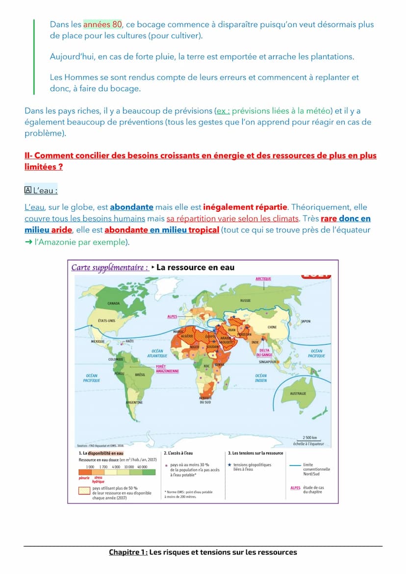 Chapitre 1: Risques et tensions sur les ressources
Les sociétés du XXIème siècle restent vulnérables. En effet, les catastrophes et les dérè