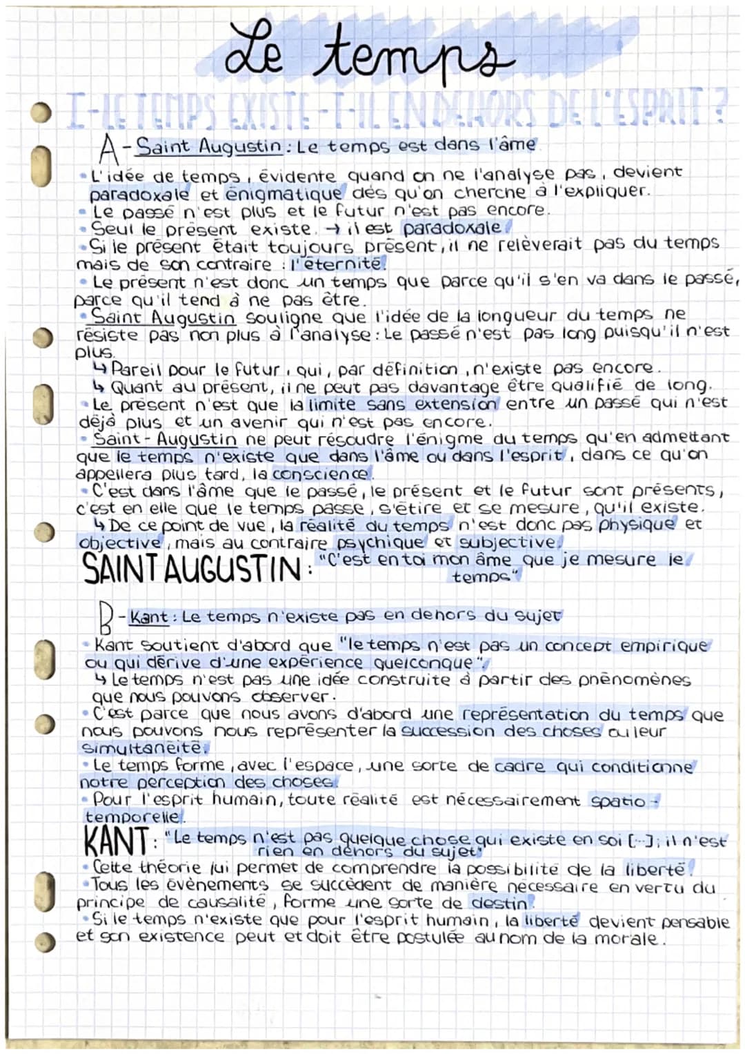 Comprendre le temps : Saint Augustin, Kant et Bergson expliqués simplement