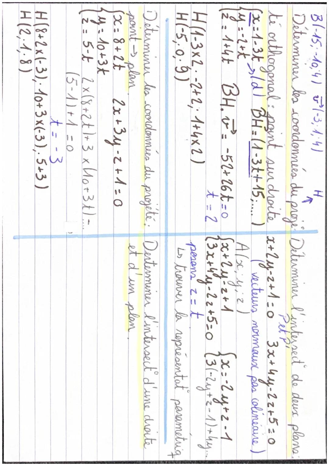 mathimatiques: Orthogonalité
dans l'espace

CHAPITRE 7:
Propriétés :
*   $
\vec{u}.\vec{v} = AB \times AC \times coz (\widehat{BAC})$
*   $u