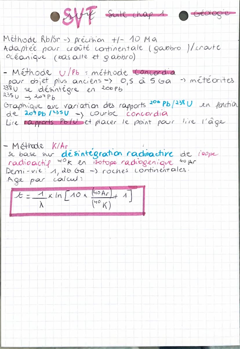 Sport chapitre 1
Geologie:
science qui étudie la Datation relative: ensemble des méthodes
Terre et les roches.
Qui la composent
Geologie
de 