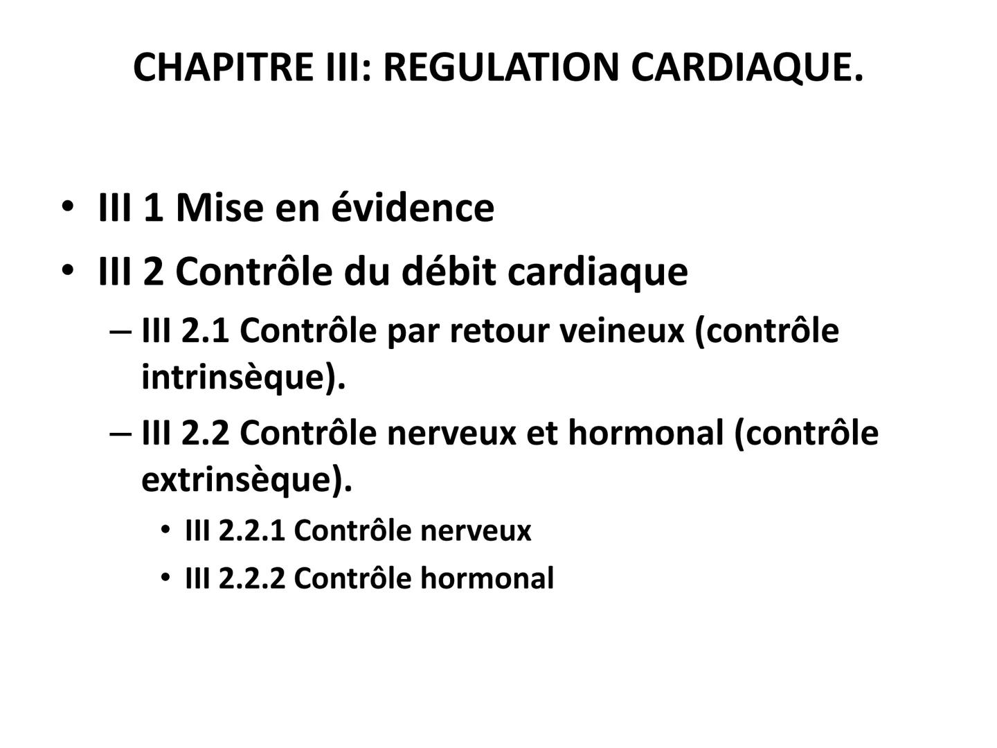 LE CŒUR ET LA CIRCULATION SANGUINE
CHAPITRE I: ORGANISATION GENERALE DU
SYSTEME CARDIO-VASCULAIRE
CHAPITRE II : FONCTIONNEMENT DU CŒUR.
CHAP