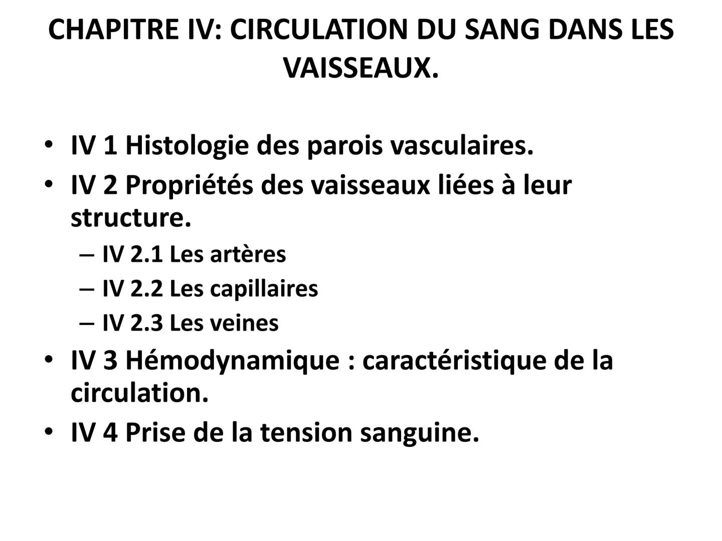 LE CŒUR ET LA CIRCULATION SANGUINE
CHAPITRE I: ORGANISATION GENERALE DU
SYSTEME CARDIO-VASCULAIRE
CHAPITRE II : FONCTIONNEMENT DU CŒUR.
CHAP