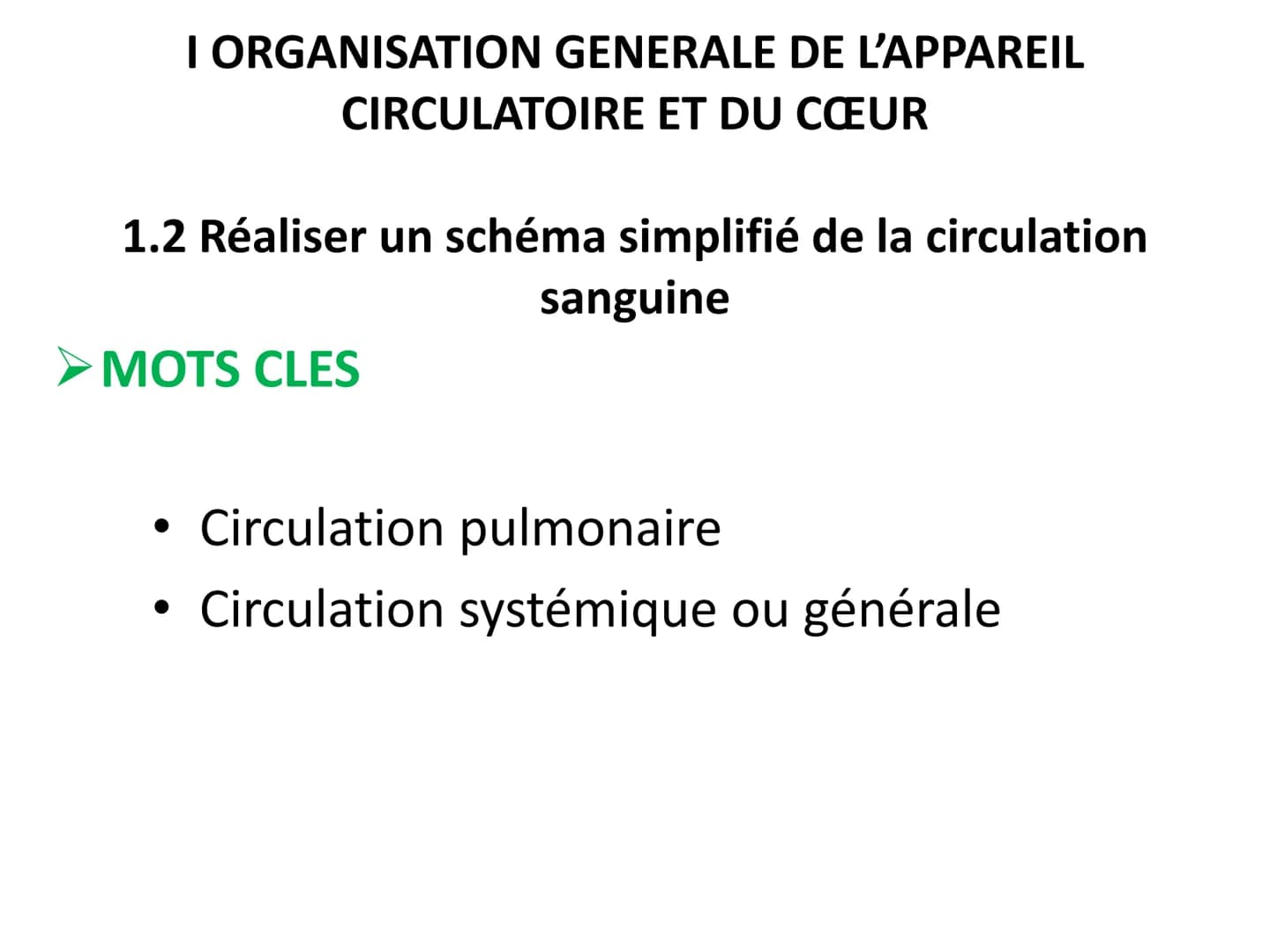 LE CŒUR ET LA CIRCULATION SANGUINE
CHAPITRE I: ORGANISATION GENERALE DU
SYSTEME CARDIO-VASCULAIRE
CHAPITRE II : FONCTIONNEMENT DU CŒUR.
CHAP