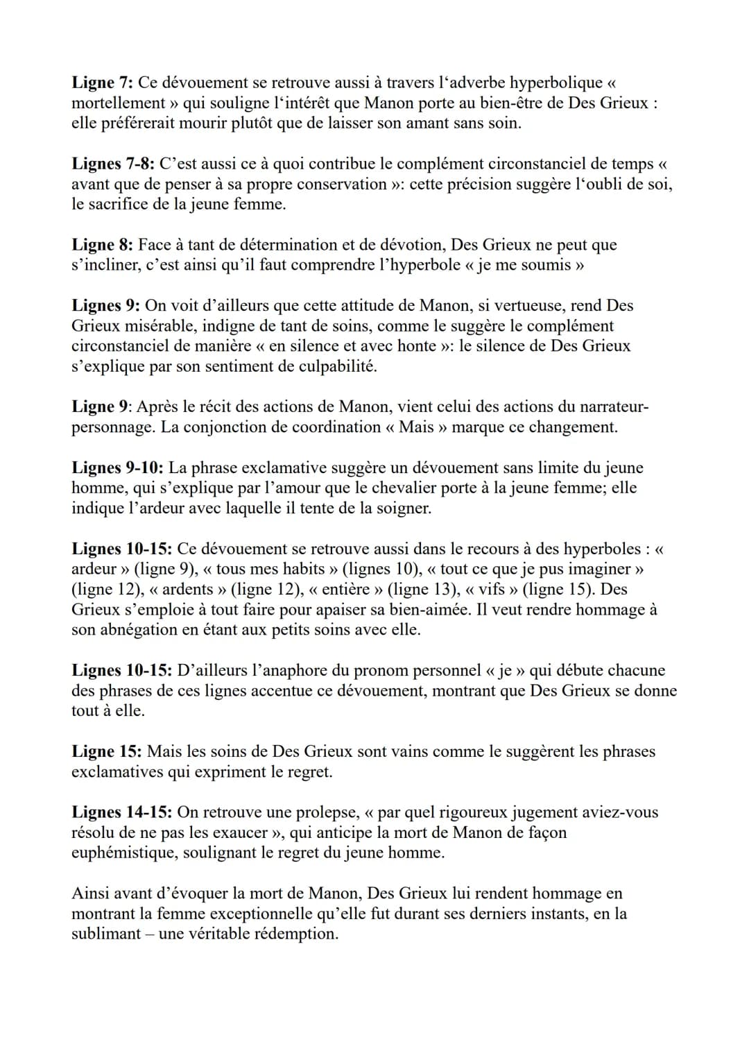 La Mort de Manon
Introduction : L'extrait que vous m'avez
demandé d'analyser est tiré du roman-
mémoires Manon Lescaut de l'abbé
Prévost. L'