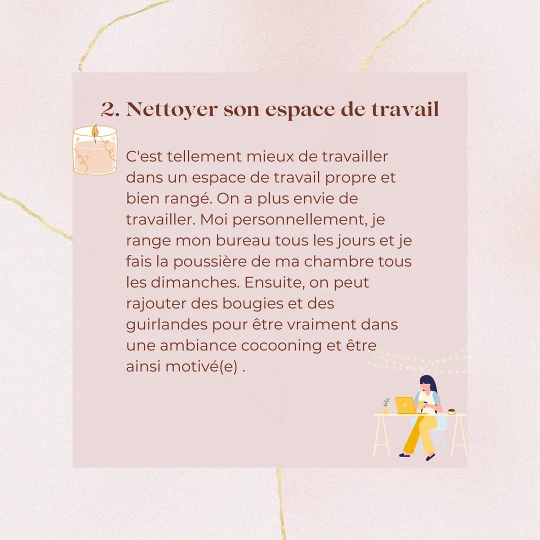 Comment être bien
organisé
et productif ?
study_with_kenza Faire un planning
Le planning c'est le B.A BA de
l'organisation. Moi personnellem