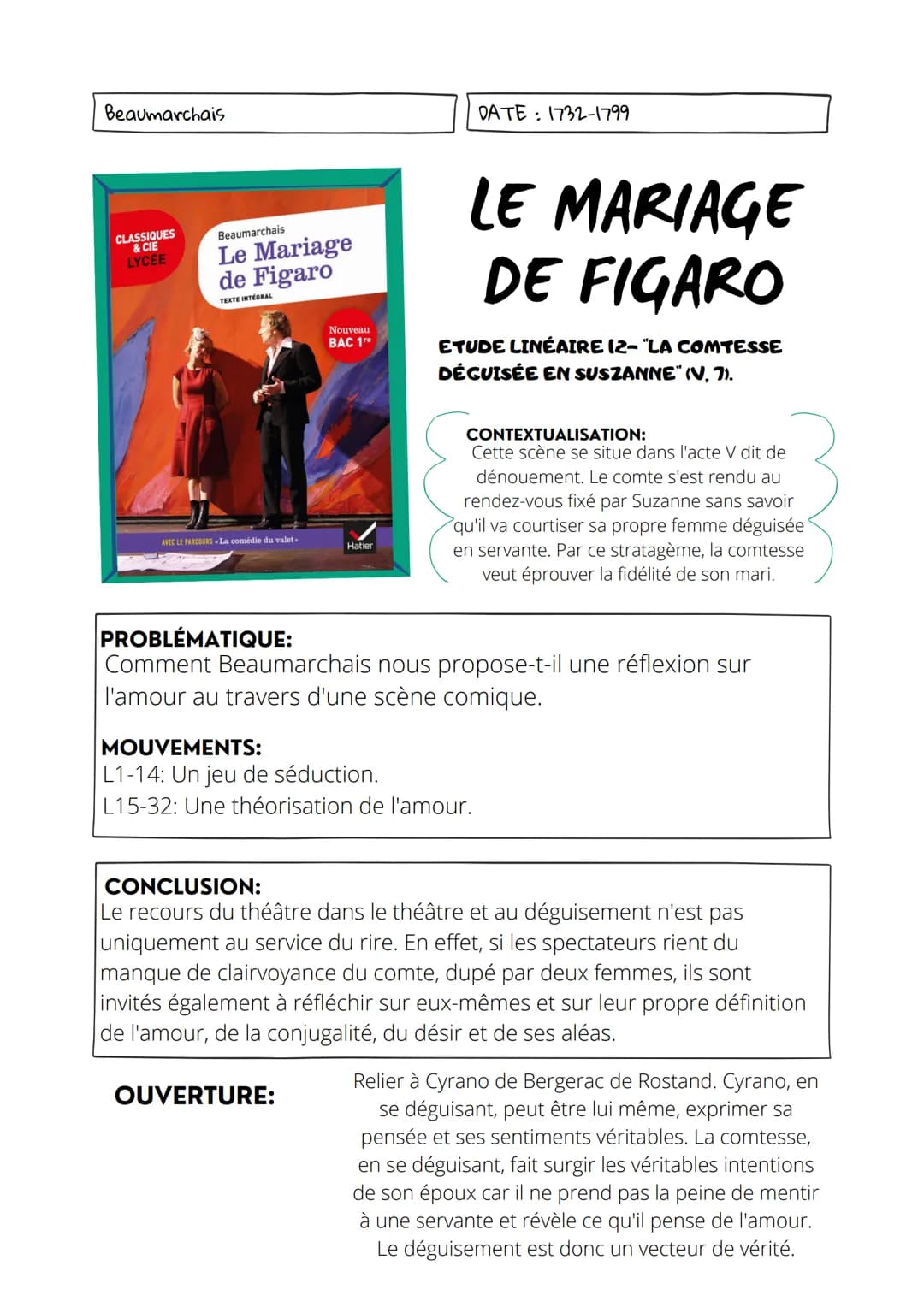 Beaumarchais
CLASSIQUES
& CIE
LYCEE
Beaumarchais
Le Mariage
de Figaro
TEXTE INTEGRAL
AVEC LE PARCOURS-La comédie du valet
Nouveau
BAC 1re
Ha