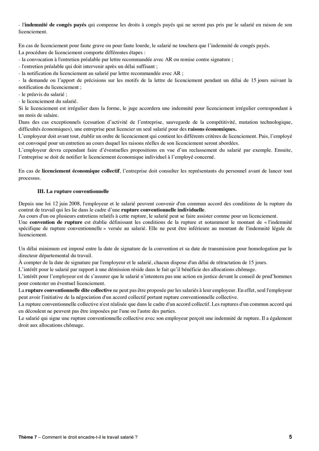 CHAPITRE 3: Le contrat de travail
Afin d'établir un cadre juridique aux rapports de travail entre un employeur et un salarié, les parties ré