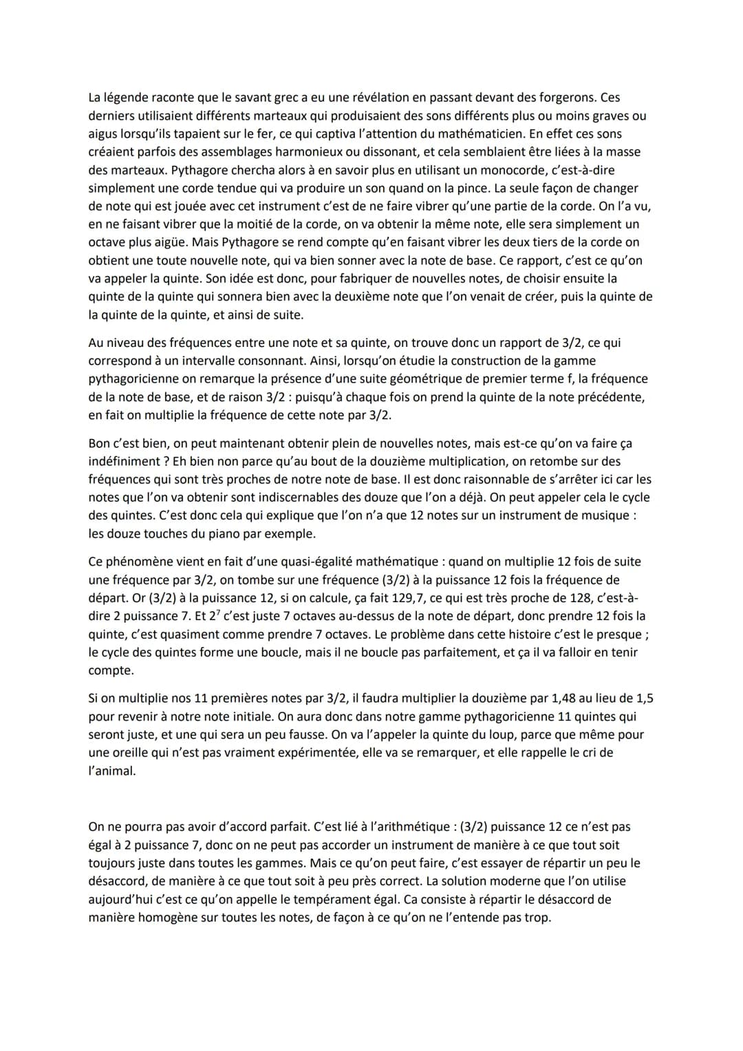 DANS QUELLE MESURE LES MATHEMATIQUES INTERVIENNENT-ELLES
DANS LA MUSIQUE ?
Vous vous être peut-être déjà demandé pourquoi la musique sonne j