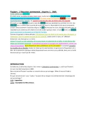 Know Chapitre 1, Éducation sentimentale (Flaubert) - explication de texte (analyse linéaire) thumbnail