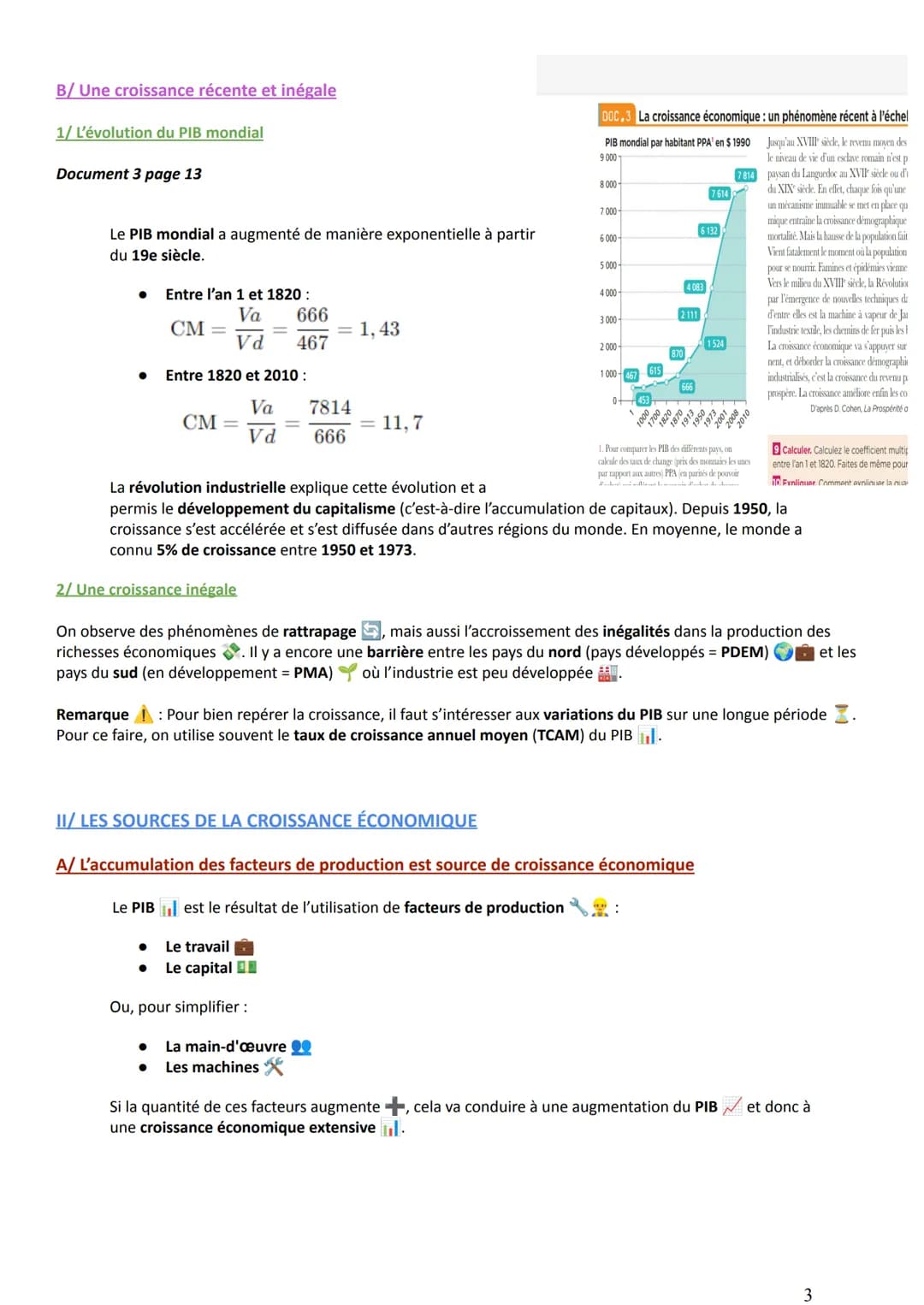 --- OCR Start ---
DOMAINE: SCIENCE ÉCONOMIQUE
THÈME 1: Quels sont les sources et les défis de la croissance économique?
Notions essentielles