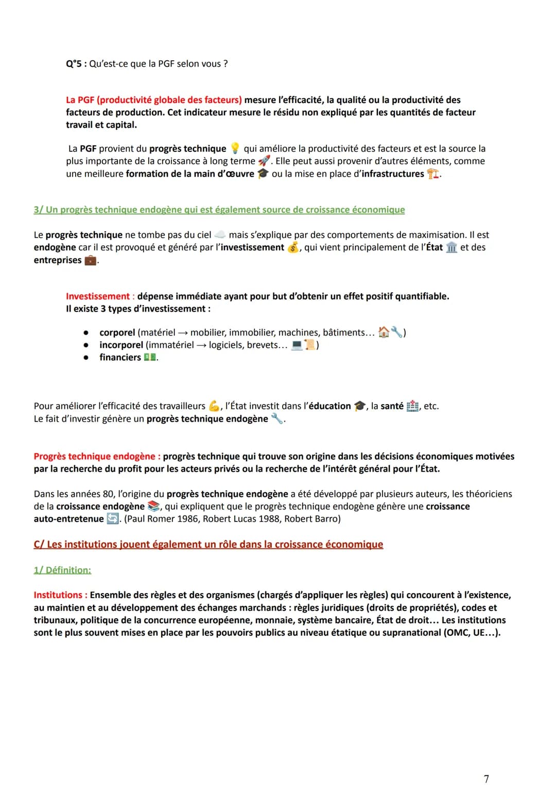 --- OCR Start ---
DOMAINE: SCIENCE ÉCONOMIQUE
THÈME 1: Quels sont les sources et les défis de la croissance économique?
Notions essentielles