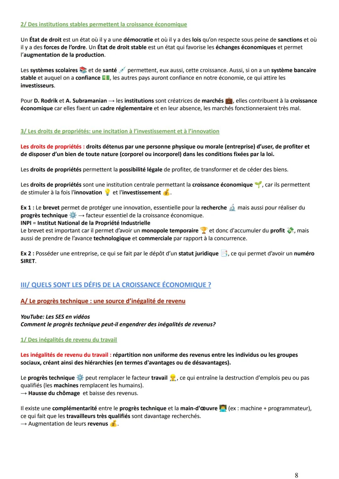--- OCR Start ---
DOMAINE: SCIENCE ÉCONOMIQUE
THÈME 1: Quels sont les sources et les défis de la croissance économique?
Notions essentielles