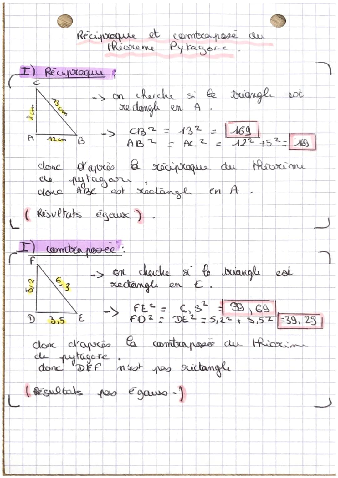 I) The arime de
E
9 cm
R
Cap
1,5 cm
•
D
D
10
EL²
EL2
theoreme et récipreque
de pythagore
pythagare
~
172 cm
EL²
EL ² =
EL
?
ER²
2,5cm
L
81
9