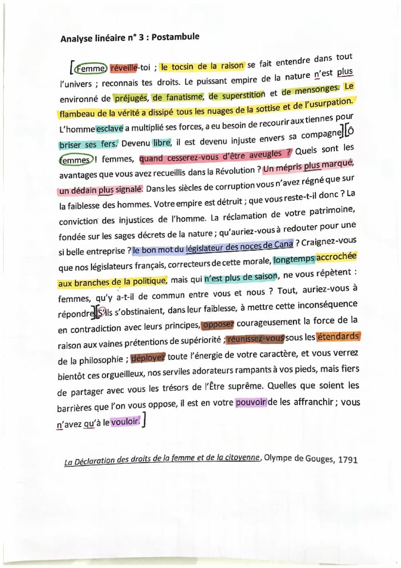 TEXTE B
Introduction
Olympe de Gouges (1748 - 1793) est une femme de
lettre des Lumières et femme politique française engagée,
considérée co