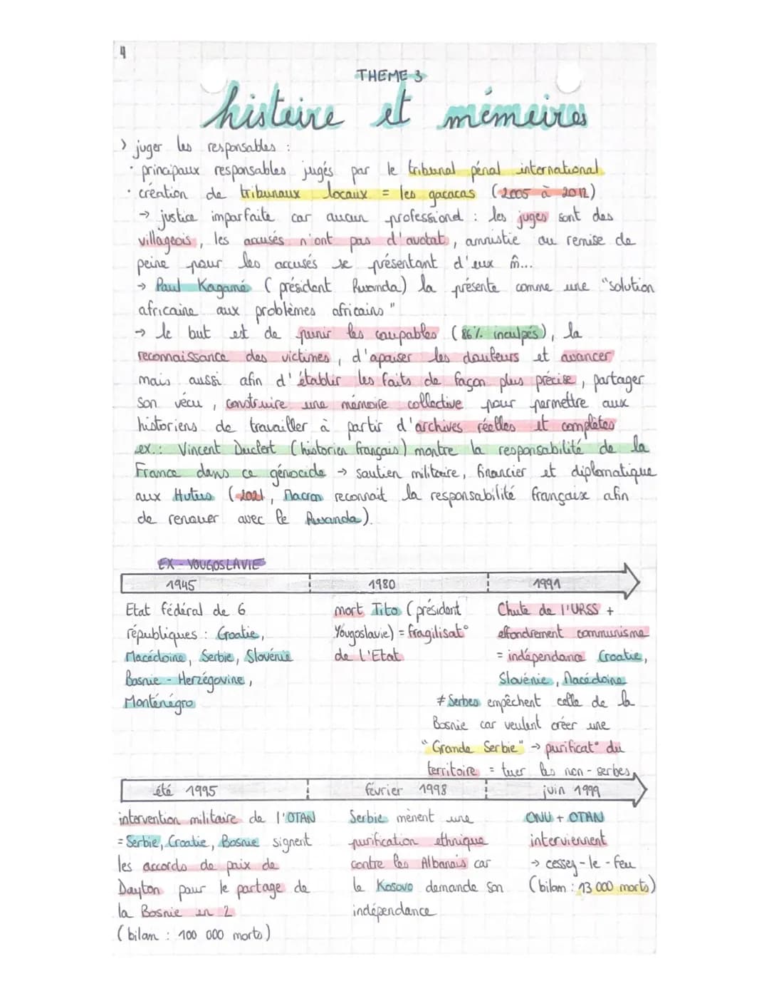 1
THEME 3
histoire et mémerres
reconstruction scientifique du
passé dbjectif
travail historien contextualiser les
évenement, basé sur des so