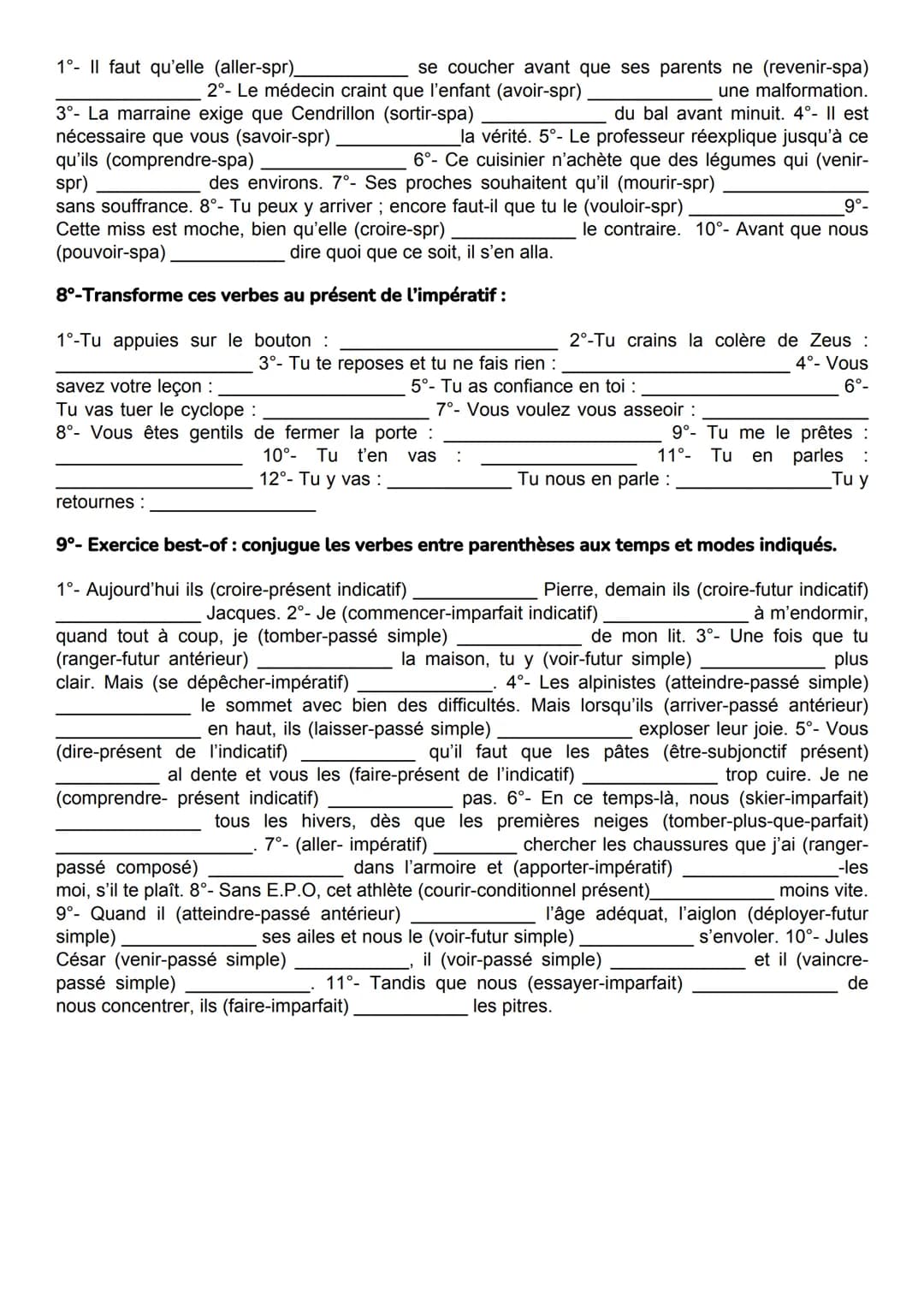 Indicatif
Mode des faits réels
Subjonctif
Les faits ne sont pas
considérés comme réels
Conditionnel
Expression d'une hypothèse
(radical du f