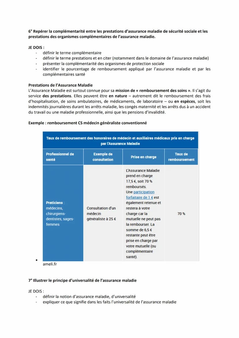 voc
---
PARTIE 2:
Principales notions :
Composantes du système de protection sociale - aide sociale - protection universelle - protection
co