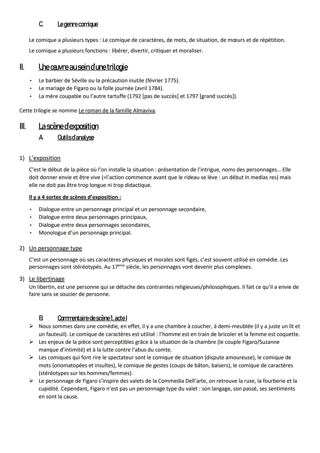 I.
O
O
O
0
00
O
00
Révisions générales sur le théâtre
A
Vocabulaire du théâtre
Acte : division d'une pièce, qui dure généralement le temps q