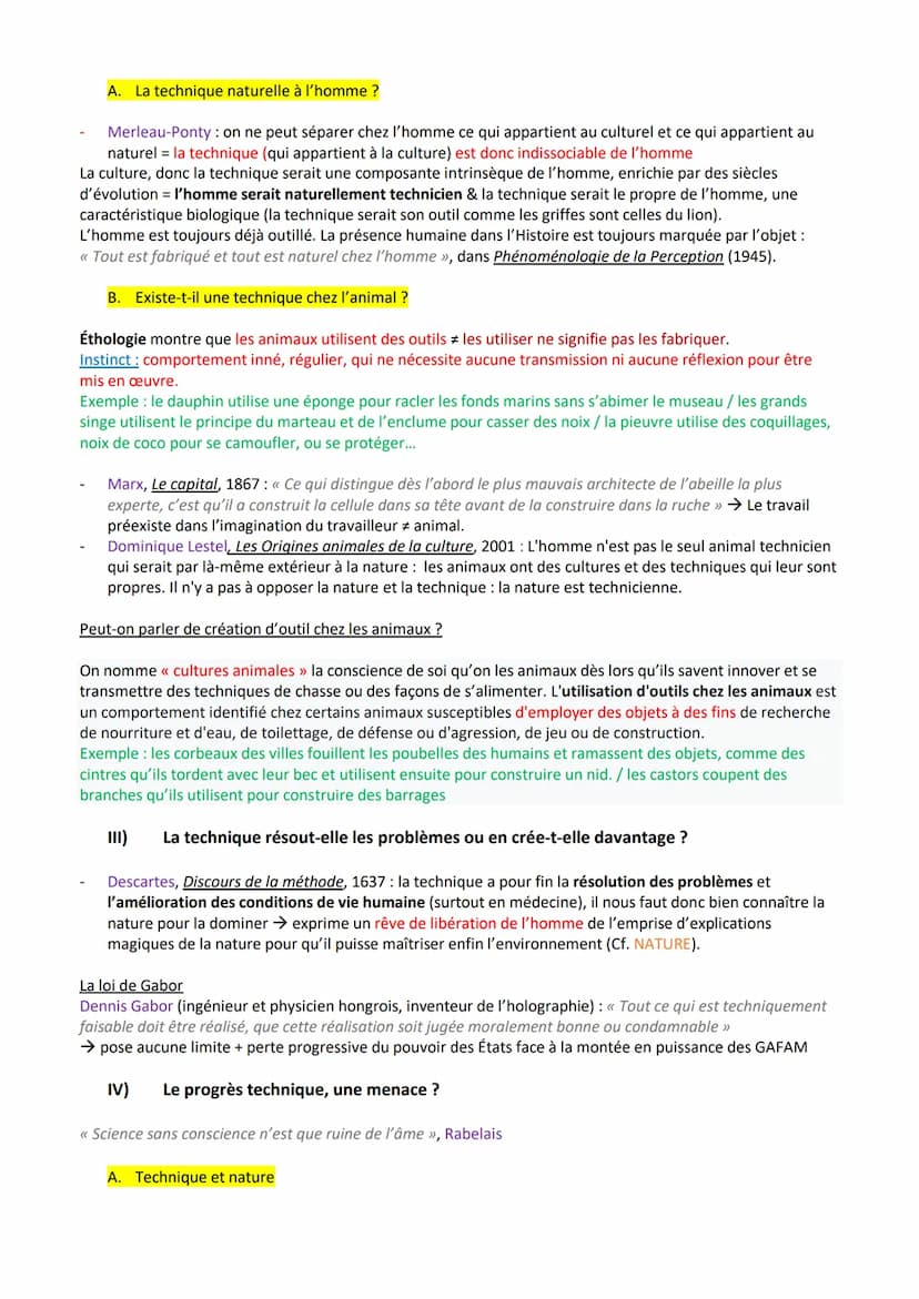 La technique
Technique: vient du grec technein (fabriquer, produire construire) ou teknê (art, habilité): ensemble
des moyens, connaissances