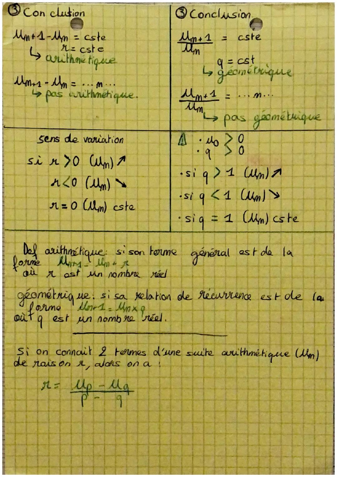 # MATHS

les suites

Forme d'écriture: $\begin{cases}
  \text{explicite}: U_n = 2m^2 +5 \\
  \text{récurrente}: \begin{cases} U_0... \\
  U_