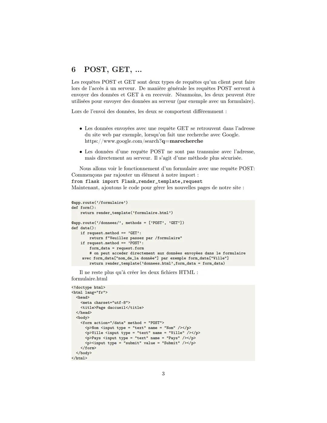 Cours NSI: Client-Serveur
1
Introduction
Afin de travailler sur les interactions entre client et serveur sur le web, nous
allons créer notre