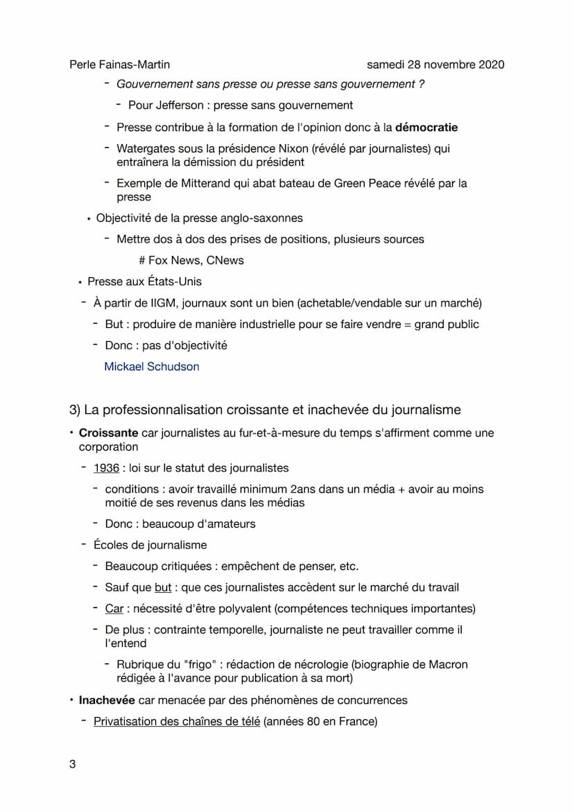 Perle Fainas-Martin
Que seront les médias dans 10ans ?
Introduction : l'éternelle crise des médias
I - Le journalisme : un métier en voie de