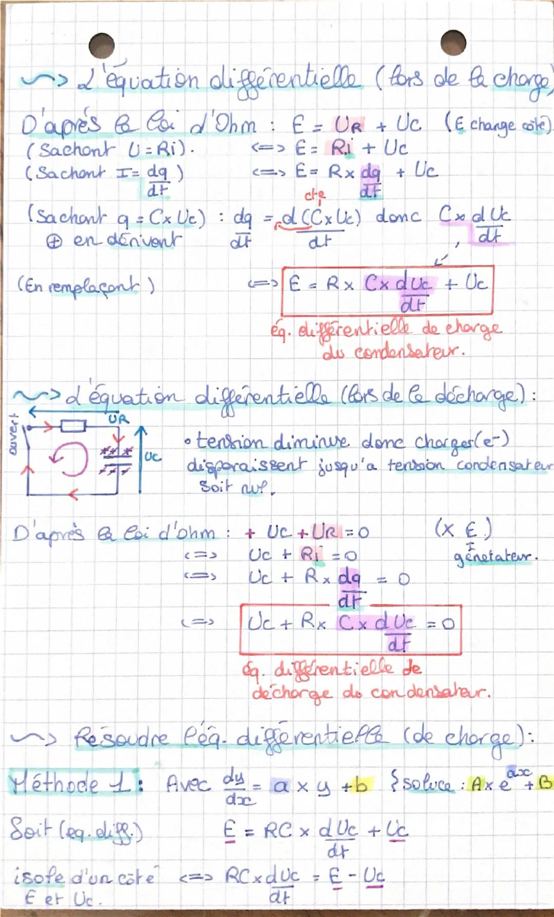 # Dipole RC:

I. L'essentielle et ses formules.

112

• L'intensité de carant: debit de charge (électrons,
dons un conduit électrique

A
C
$