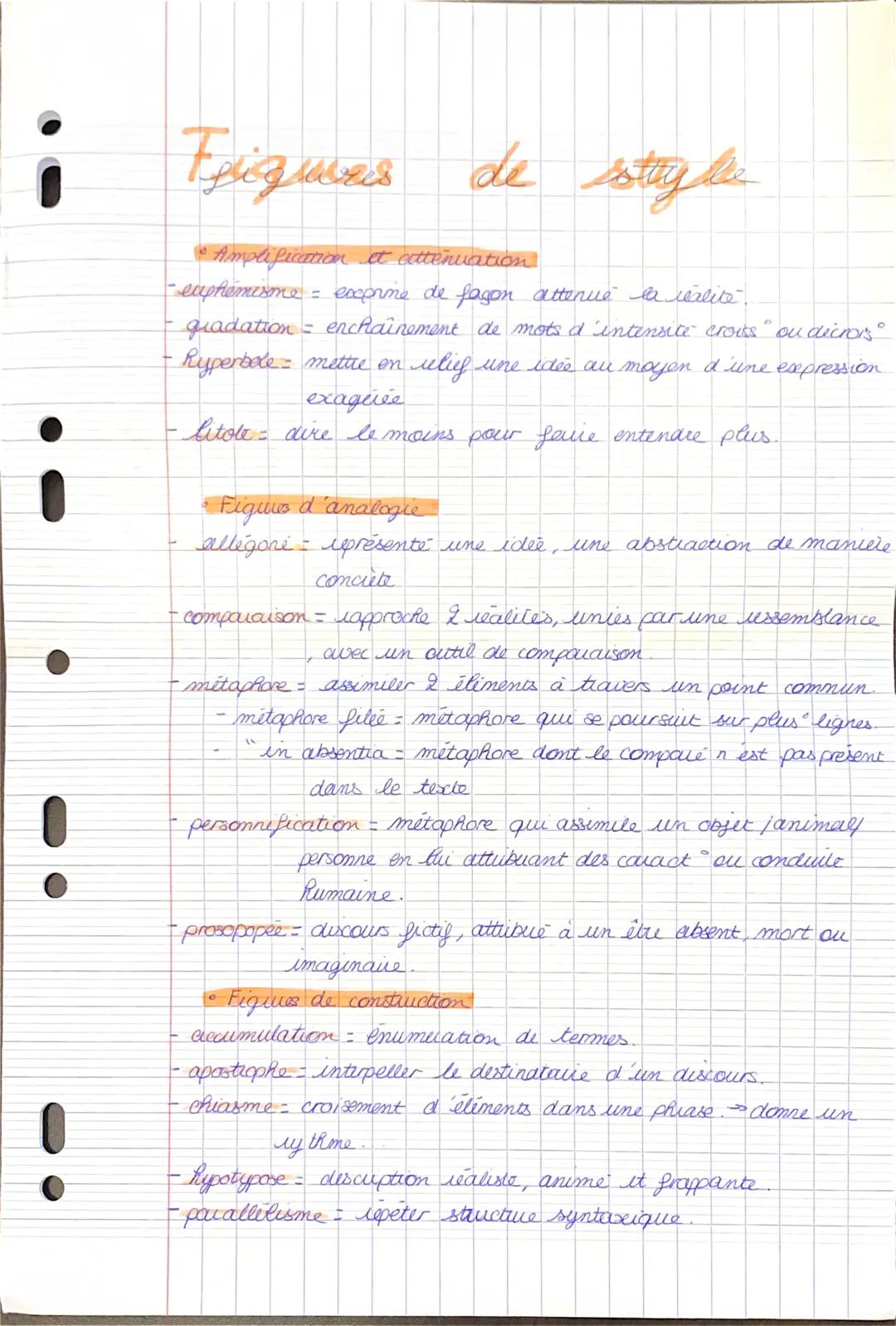 O
Figuras de estayle
@ Amplification et attenuation
- euphemisme = exprime de façon attenué la réalité
gradation = enchainement de mots d'in