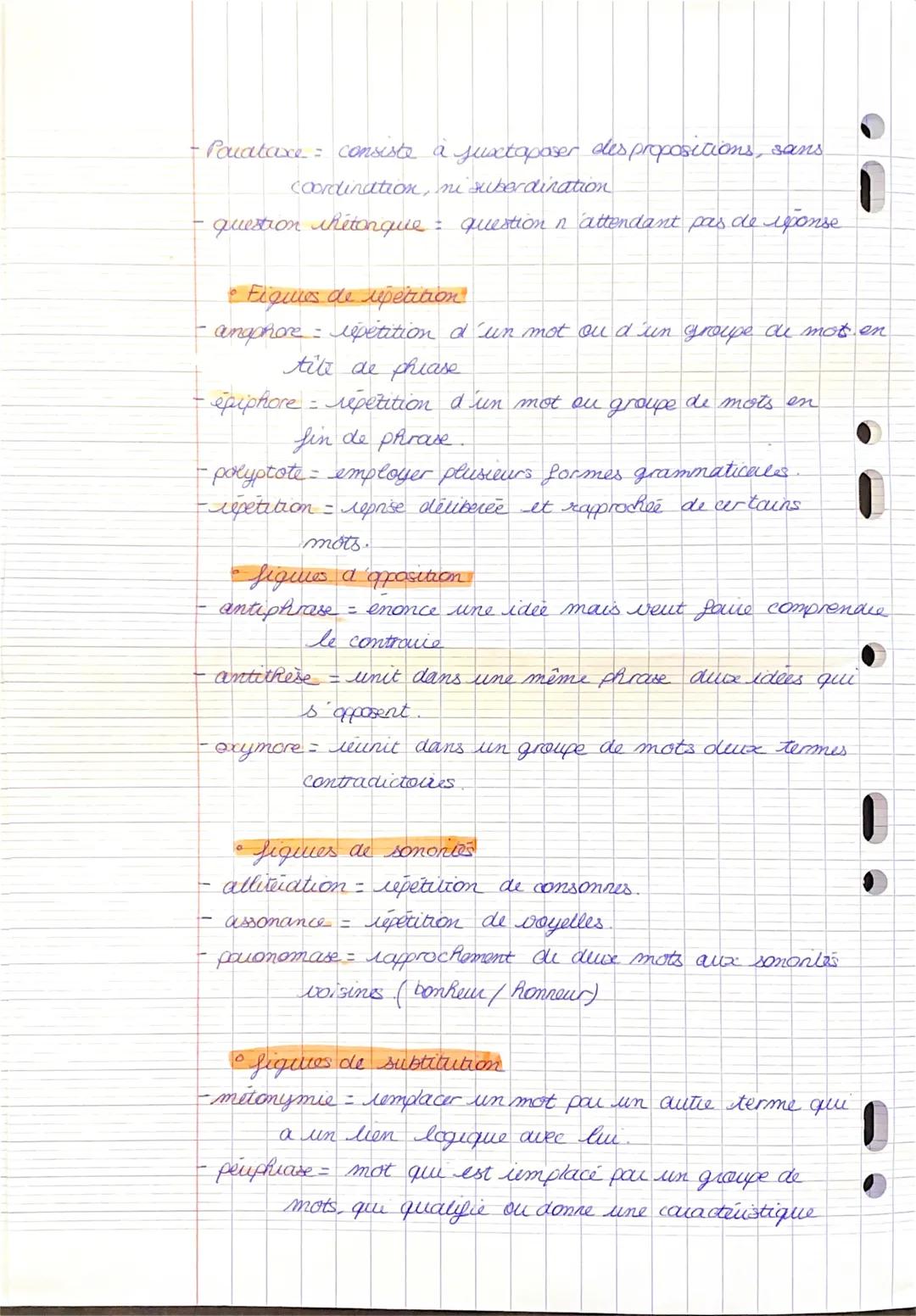 O
Figuras de estayle
@ Amplification et attenuation
- euphemisme = exprime de façon attenué la réalité
gradation = enchainement de mots d'in
