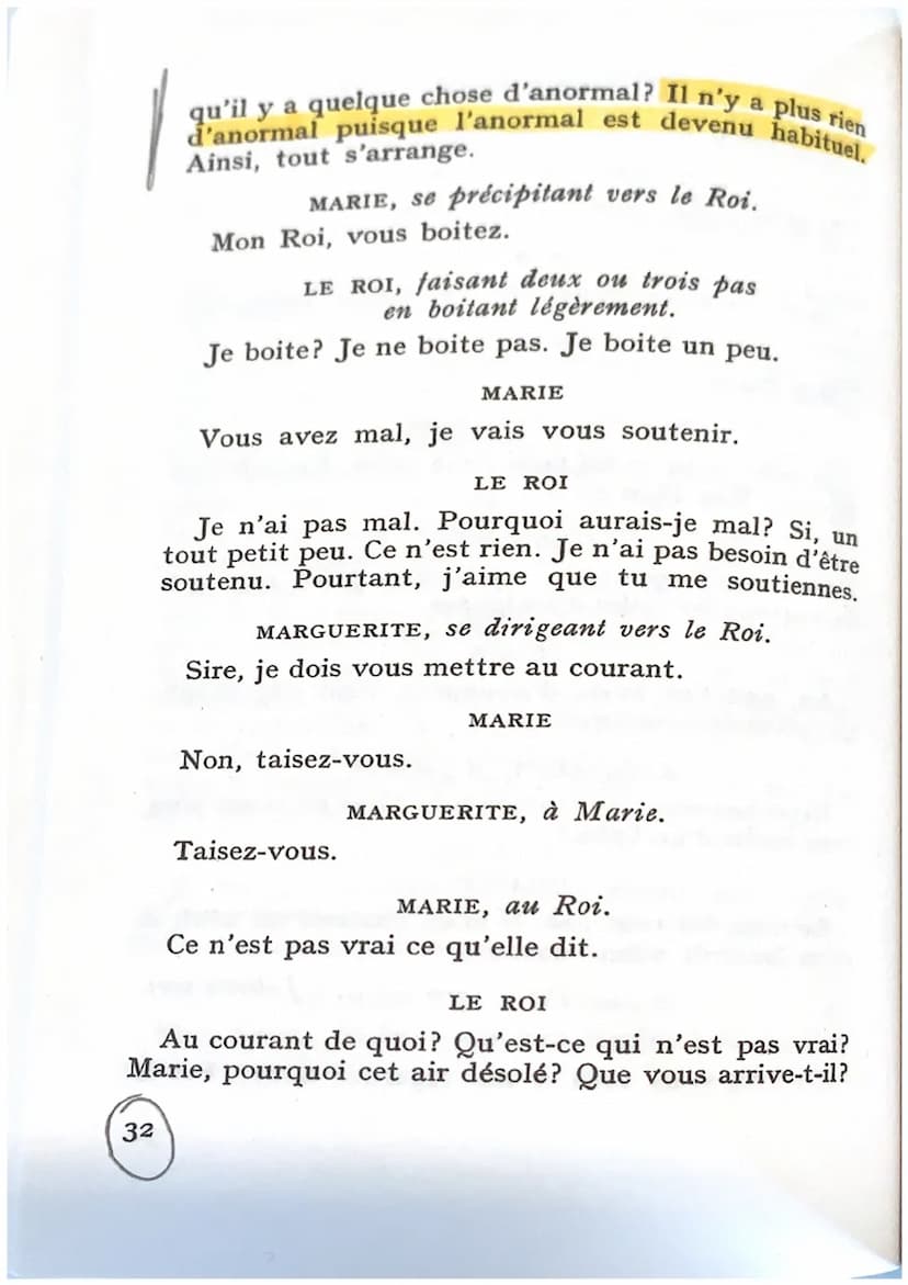 ▸
Français-Oral blanc n°2 (texte), Julie Postel 1ère C
- Français : Oral blanc 2 -
Texte de l'oral blanc sur Le Roi se meurt de Ionesco:
Eug