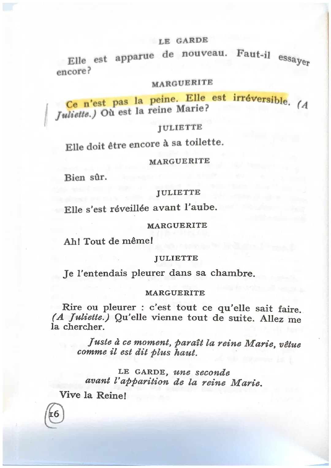 ▸
Français-Oral blanc n°2 (texte), Julie Postel 1ère C
- Français : Oral blanc 2 -
Texte de l'oral blanc sur Le Roi se meurt de Ionesco:
Eug