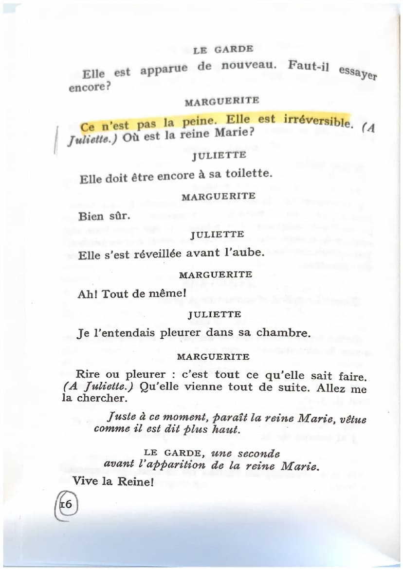 ▸
Français-Oral blanc n°2 (texte), Julie Postel 1ère C
- Français : Oral blanc 2 -
Texte de l'oral blanc sur Le Roi se meurt de Ionesco:
Eug