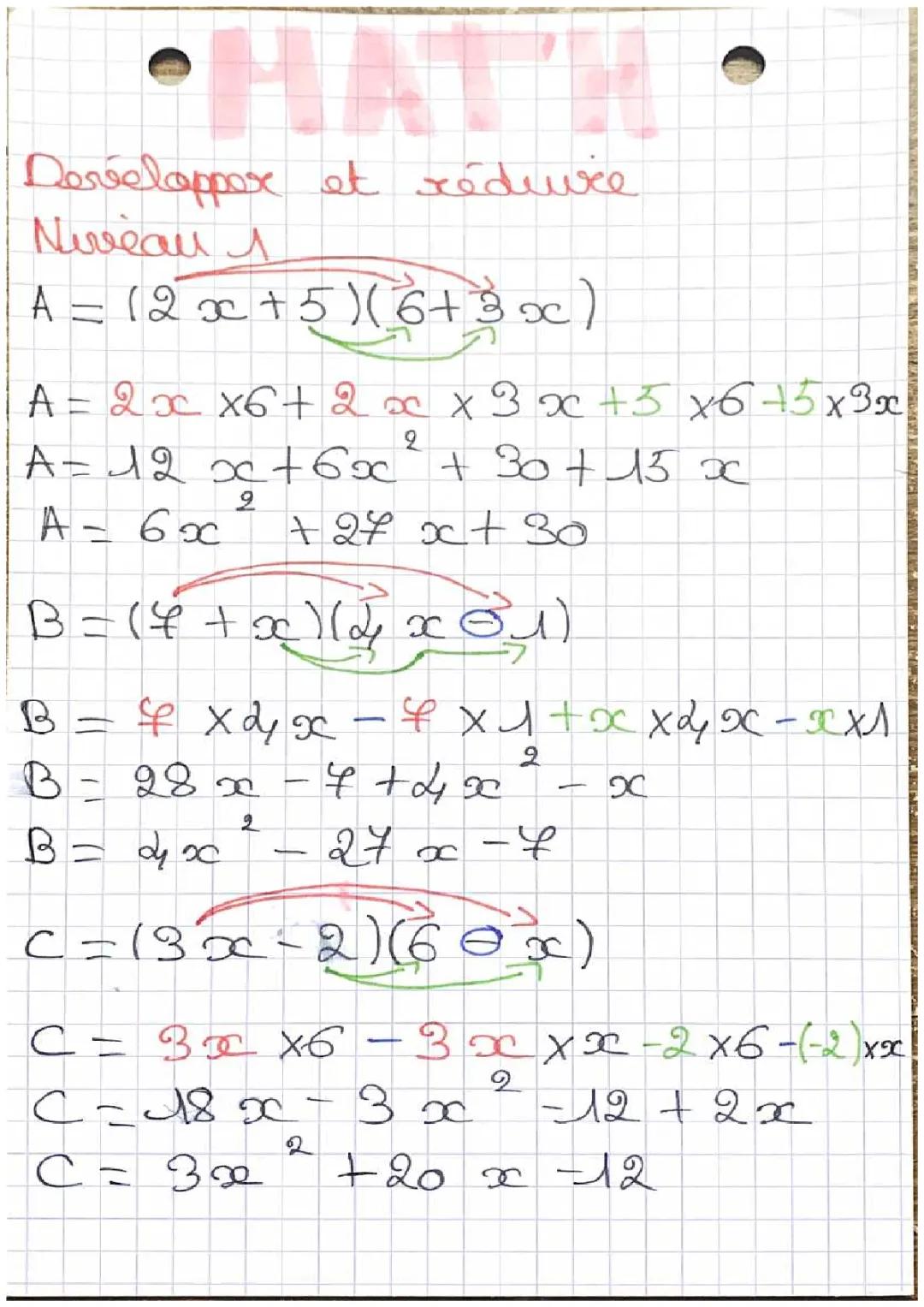  Développer et réduire 