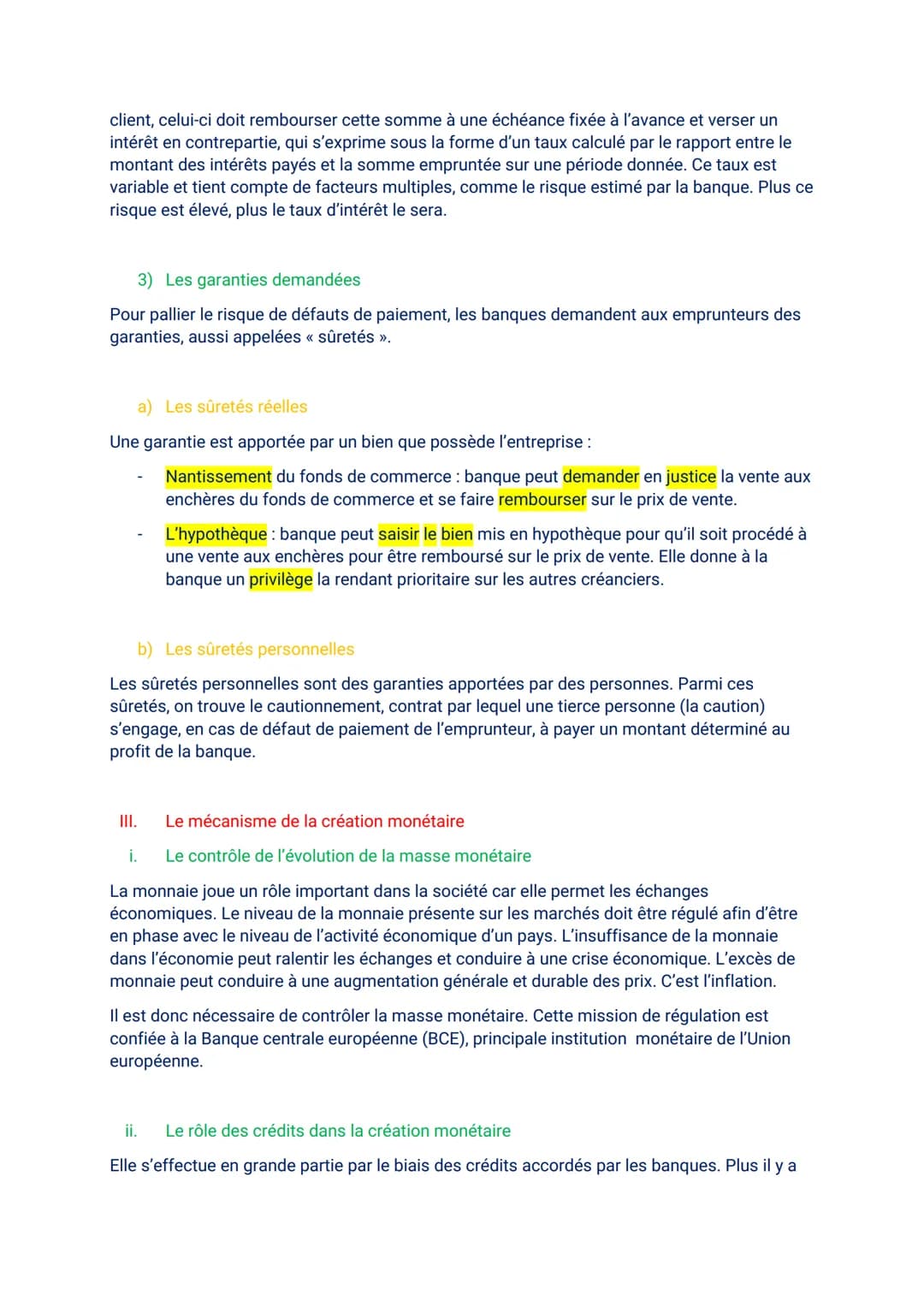 Comment la banque répond-elle aux besoins de
l'entreprise hôtelière ?
Les banques, parties prenantes du financement de l'entreprise d'H-R, a