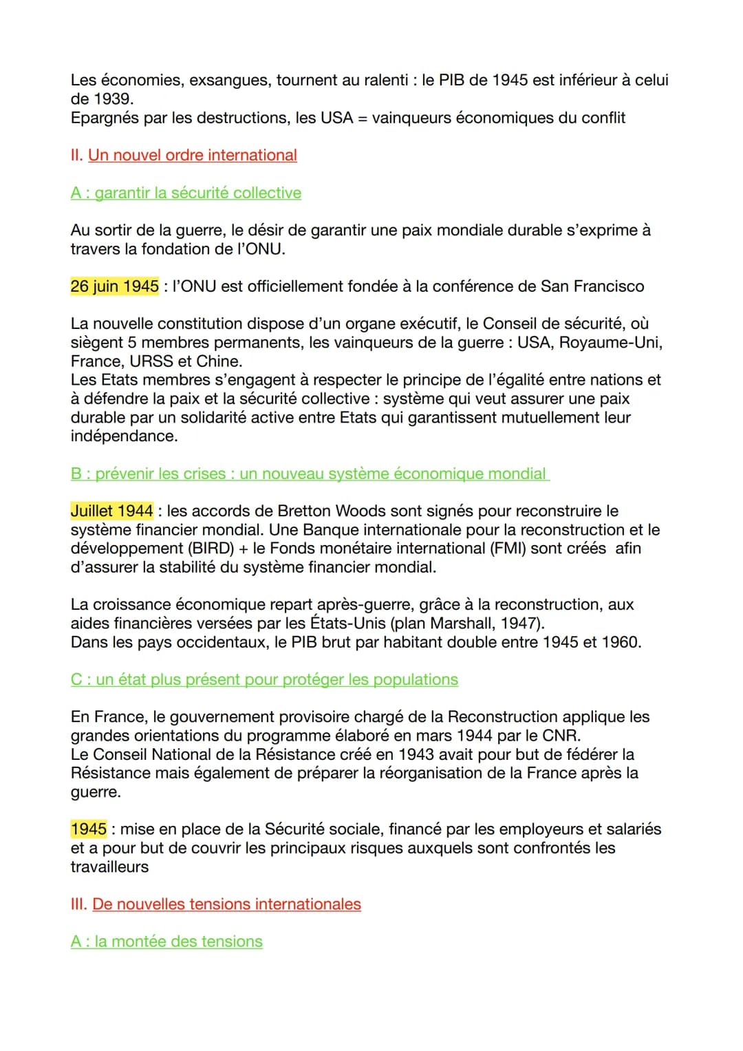 La fin de la Seconde Guerre Mondiale et les débuts d'un nouvel ordre mondial
L'alliance entre les USA et l'Union Soviétique a permis la vict