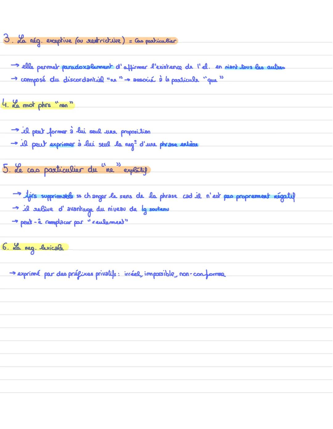 # Grammaire

La Négation

Def: La not de neg. est

→d'abord une netion logique reposant sur l'invers de la valeur de vérité

→elle connaît p