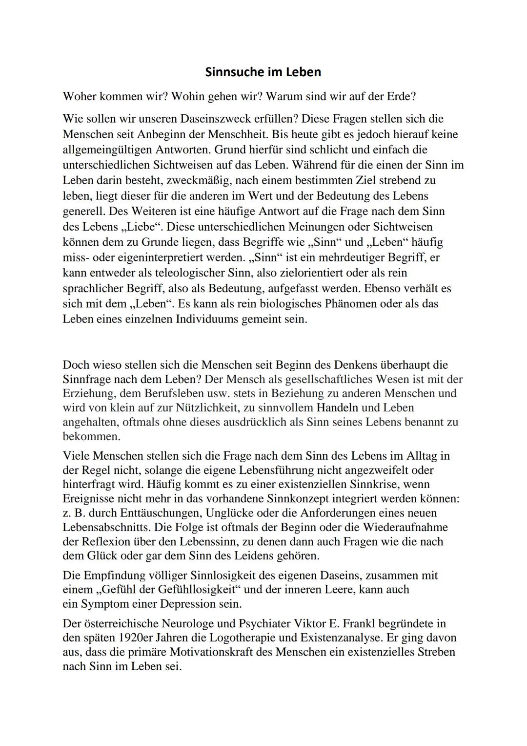 # Sinnsuche im Leben

Woher kommen wir? Wohin gehen wir? Warum sind wir auf der Erde?

Wie sollen wir unseren Daseinszweck erfüllen? Diese F