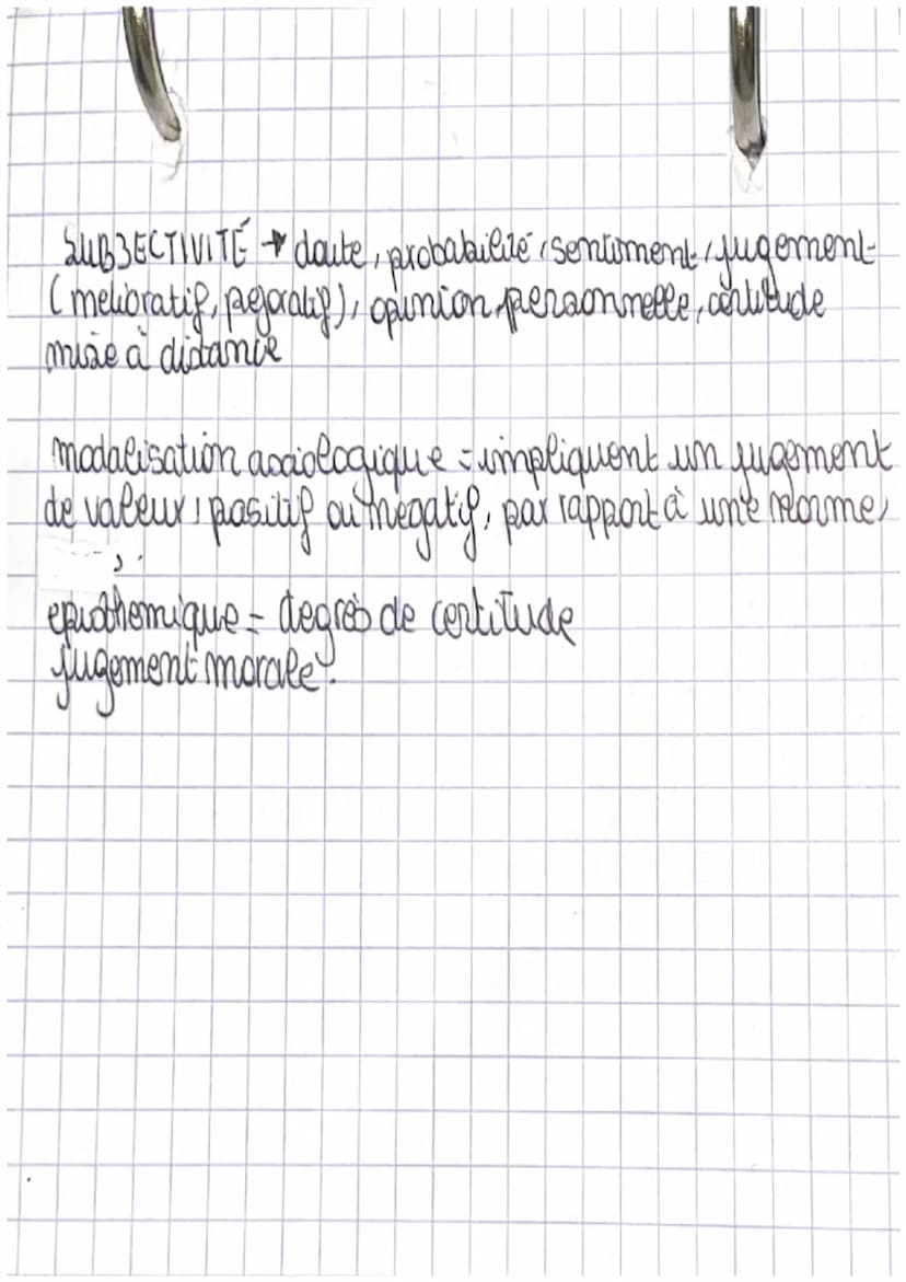 - Brancais
la modalisation
• un ononcée est neutre quand il formule un fait samo
edianer deviner l'opinion de celui qui l'exprime
en dit qu'