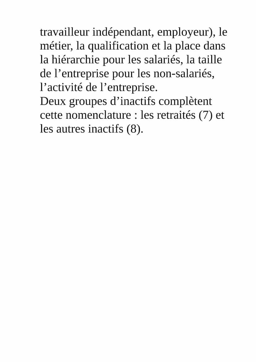 Les critères de construction
des Professions et Catégories
Socioprofessionnelles (PCS)
●
• Le code des Professions et catégories
socioprofes