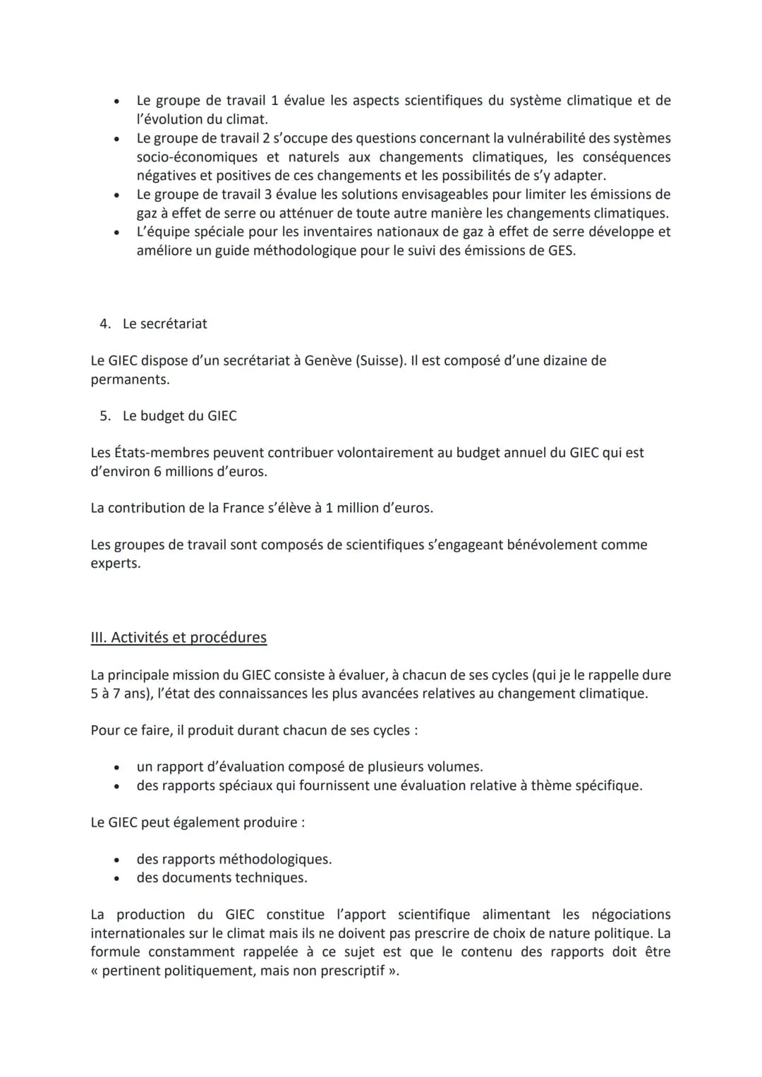 Qu'est-ce que le GIEC ?
GIEC est l'acronyme du Groupe d'experts Intergouvernemental sur l'Evolution du Climat. C'est
une organisation hybrid