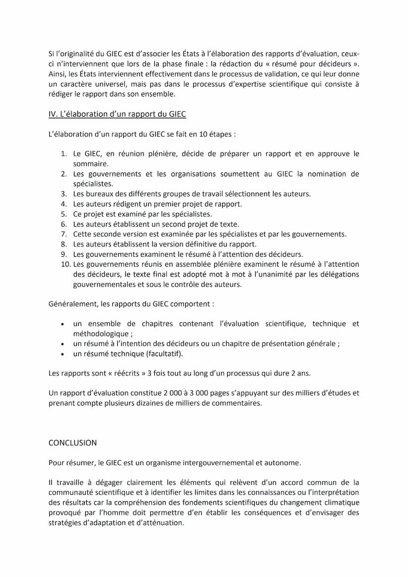 Qu'est-ce que le GIEC ?
GIEC est l'acronyme du Groupe d'experts Intergouvernemental sur l'Evolution du Climat. C'est
une organisation hybrid