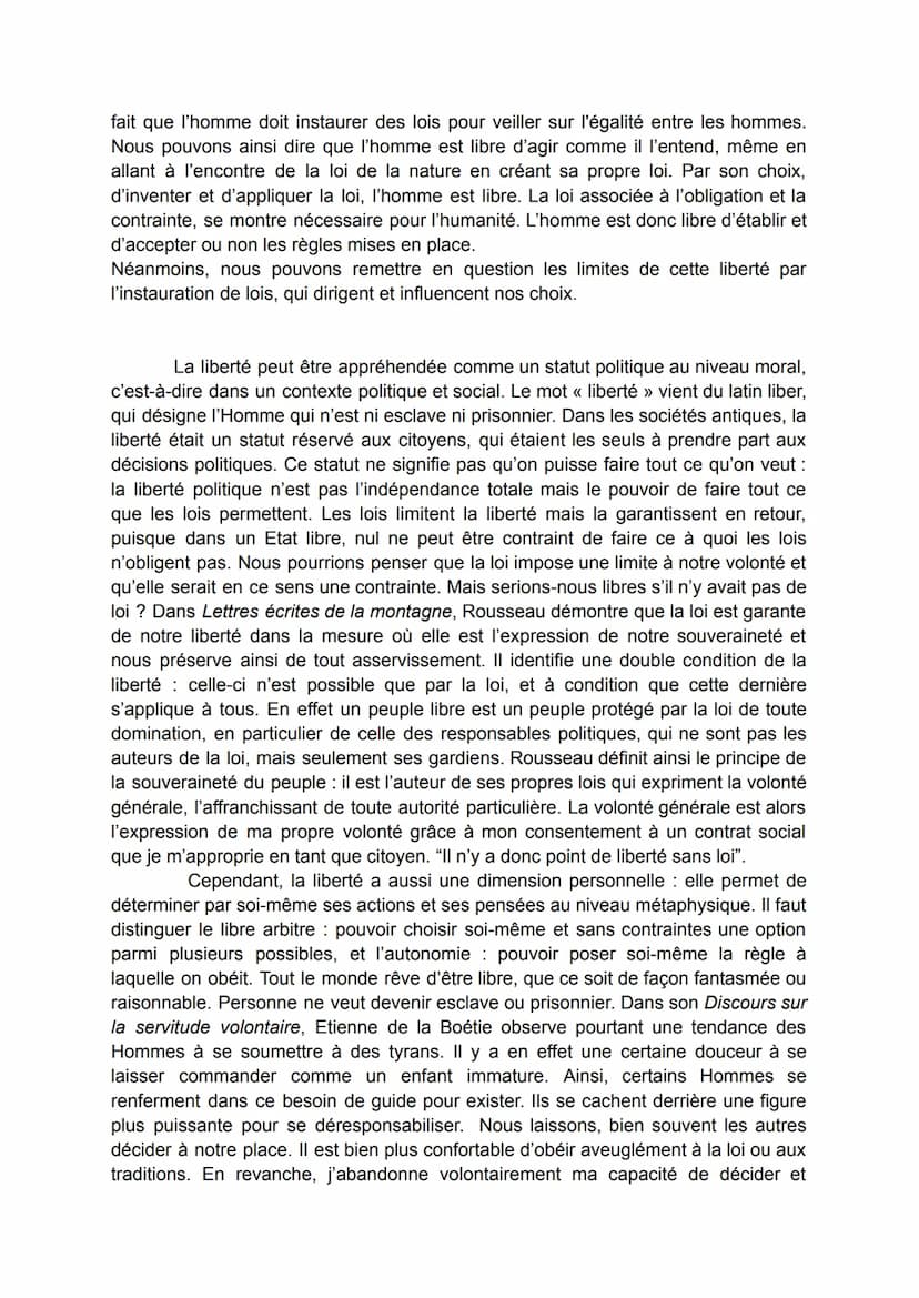 I.
II.
III.
La loi est-elle un obstacle à notre liberté ?
Oui, la loi est un obstacle à notre liberté:
a. La loi est une contrainte, elle no