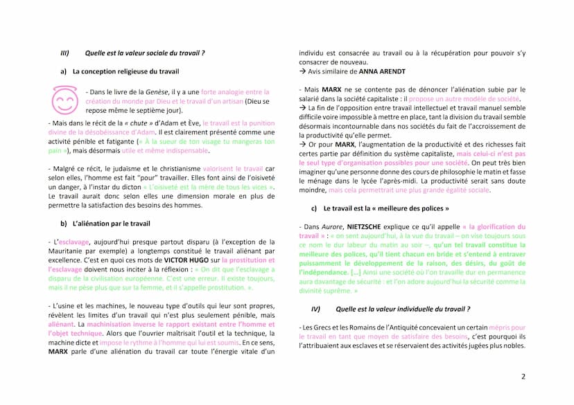 Définitions
- Le travail désigne toute forme d'activité physique et/ou intellectuelle
ayant sa finalité hors d'elle-même.
1)
→ Une activité 