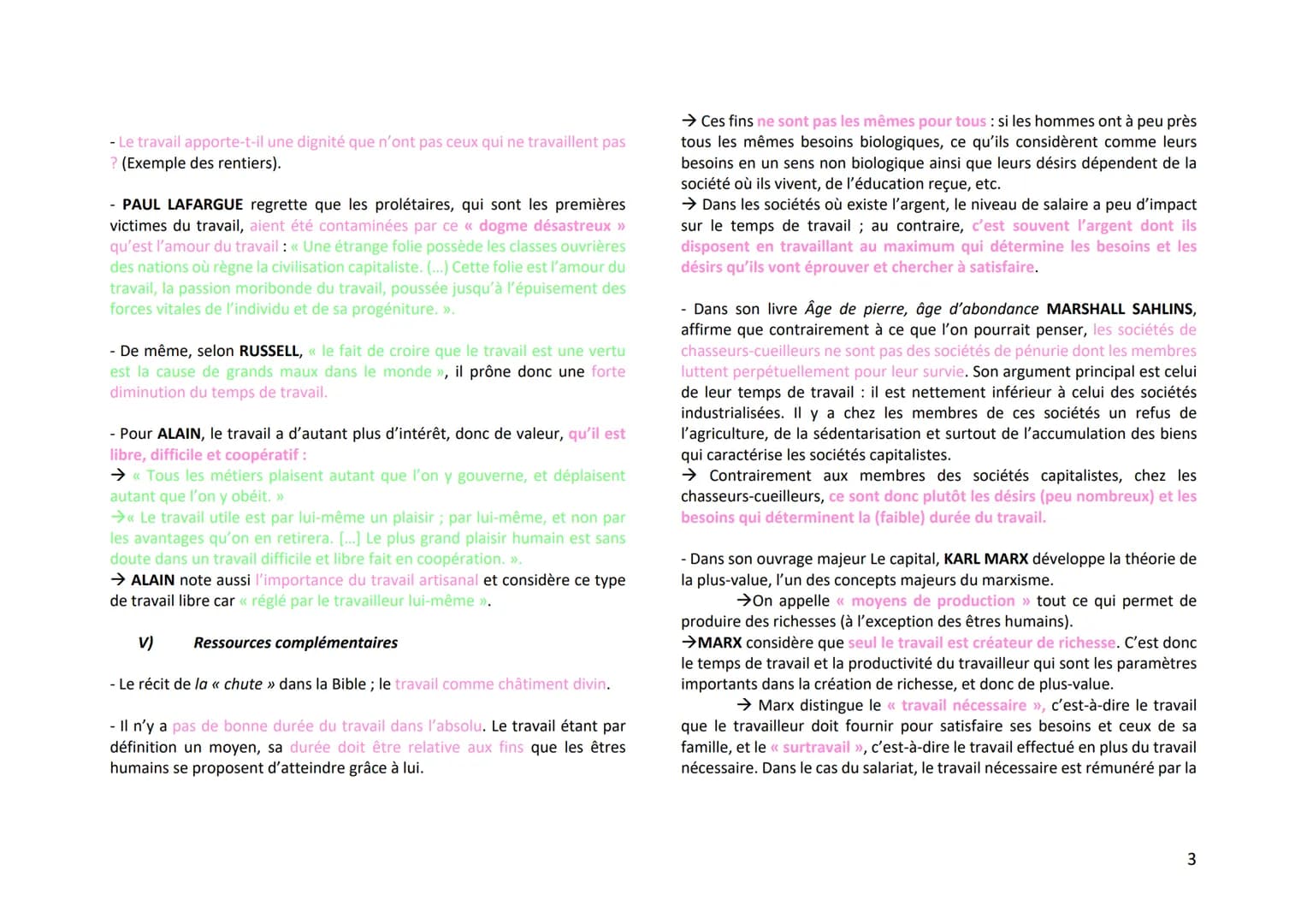 Définitions
- Le travail désigne toute forme d'activité physique et/ou intellectuelle
ayant sa finalité hors d'elle-même.
1)
→ Une activité 