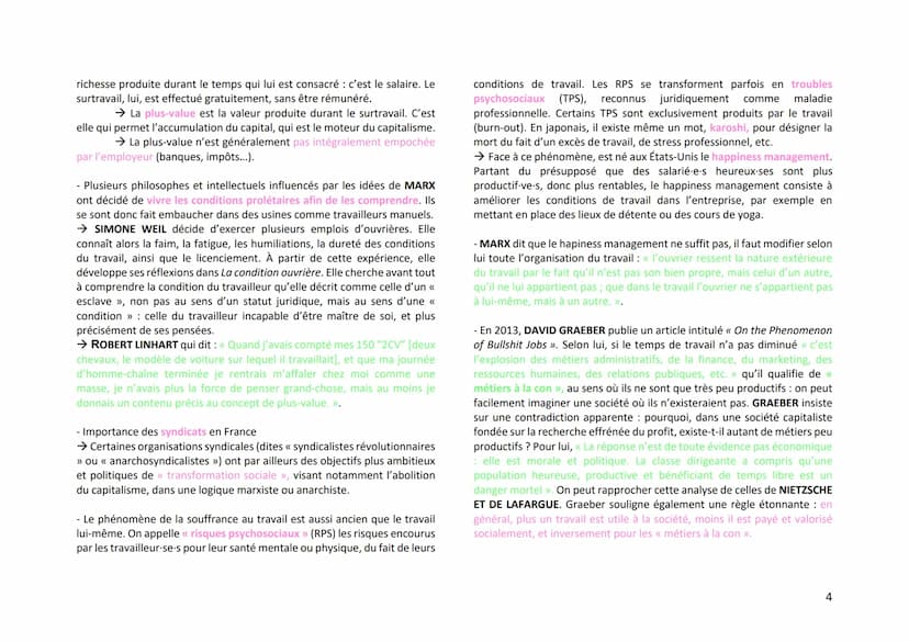 Définitions
- Le travail désigne toute forme d'activité physique et/ou intellectuelle
ayant sa finalité hors d'elle-même.
1)
→ Une activité 