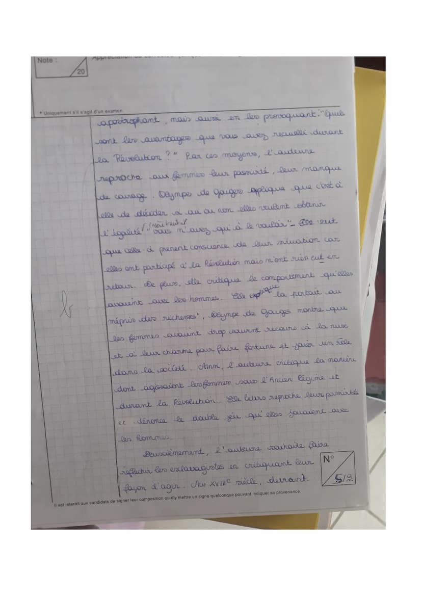 intercaligir da
Don ens
Epreuve/sous-épreuve :
(Préciser, sya lieu, le sujet choisi)
Note
Appréciation du correcteur (uniquement s'il s'agit
