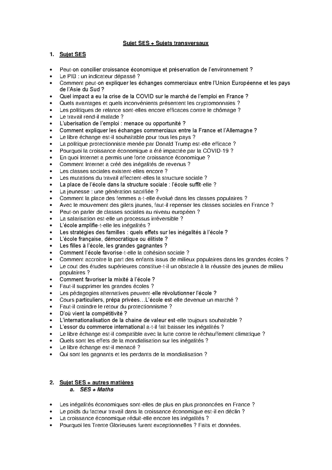 Comprendre la Croissance Économique et Environnement + Inégalités Scolaires PDF