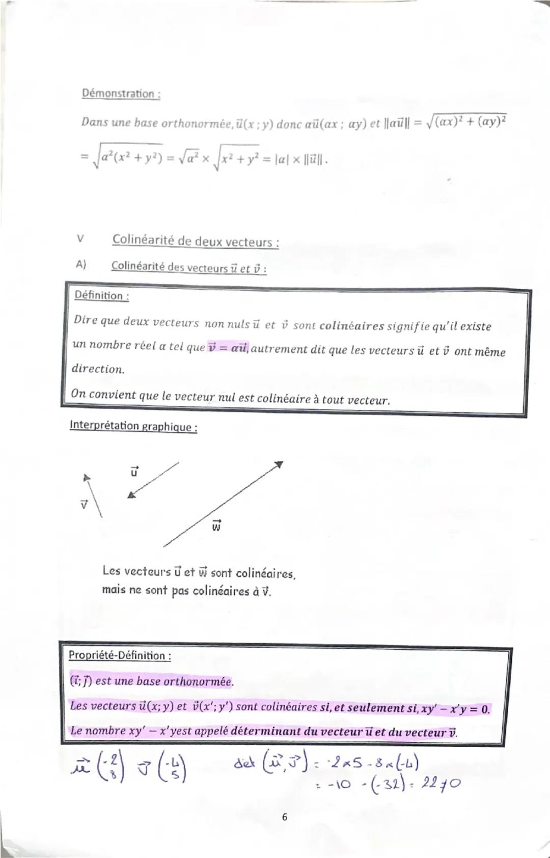 --- OCR Start ---
Chapitre 7:
Vecteurs et opérations:
Seconde
1
Somme de vecteurs:
A)
Vecteur somme:
Définition:
La somme de deux vecteurs $